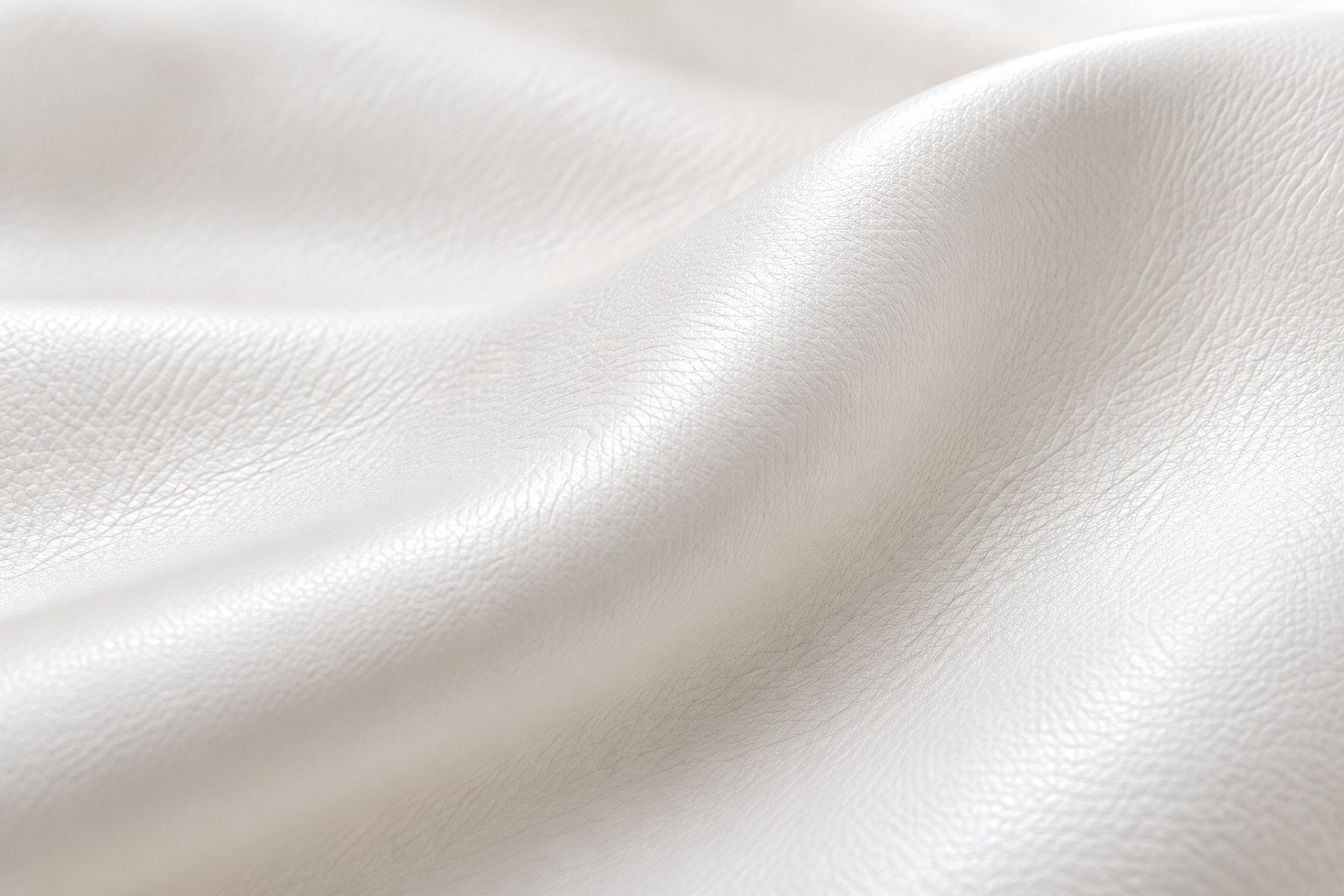 Soft ivory leather in gentle folds